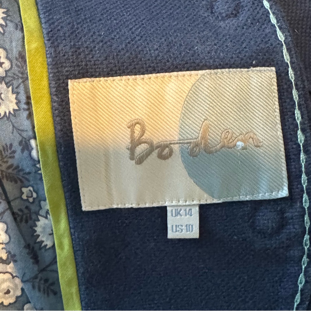 Boden Linen/Cotton Blend Fitted Jacket, size 10 US - Picture 7 of 13